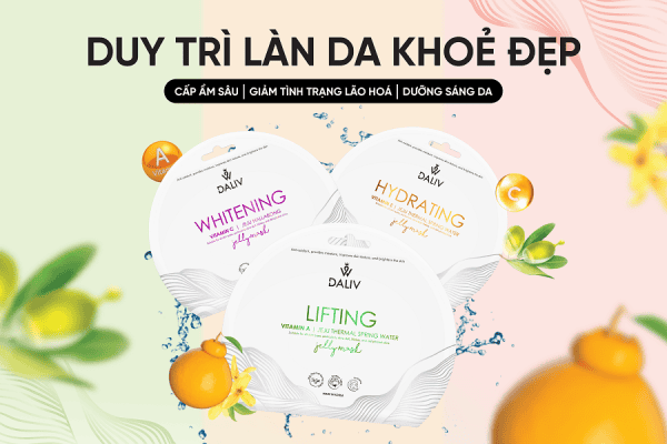 Dưỡng da mặt với sản phẩm Daliv trắng sáng, dưỡng ẩm và trẻ hóa da từ thiên nhiên. Hiệu quả rõ rệt chỉ sau thời gian ngắn.