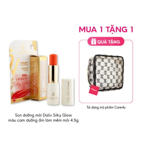Son dưỡng môi Daliv Silky Glow màu cam dưỡng ẩm làm mềm môi 4.5g